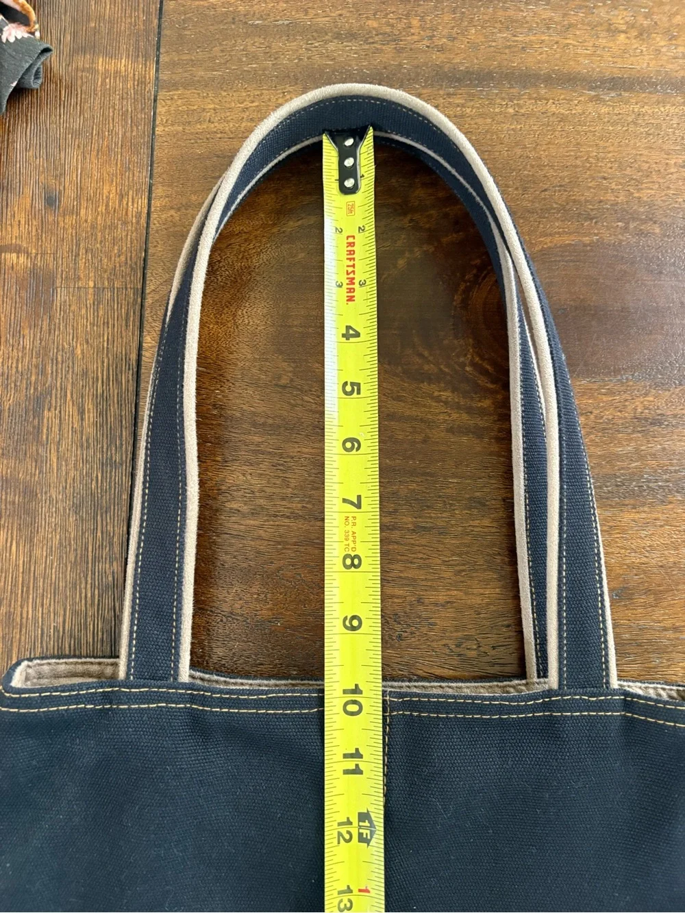 Levi’s Vintage Black Canvas Denim Tote Bag Brown Trim Y2K Shoulder Bag - Picture 11 of 16